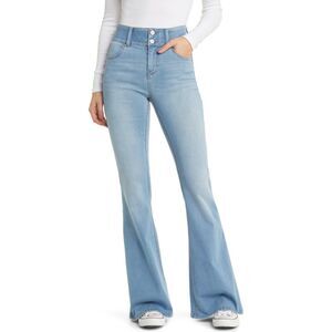 1822 Denim Fit & Lift High Rise Flare Jeans Light Wash Size 12